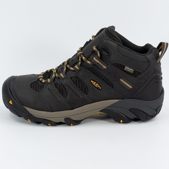 Keen Utility Lansing Mid Steel Toe Waterproof Raven Tawny Olive 1018079D Work